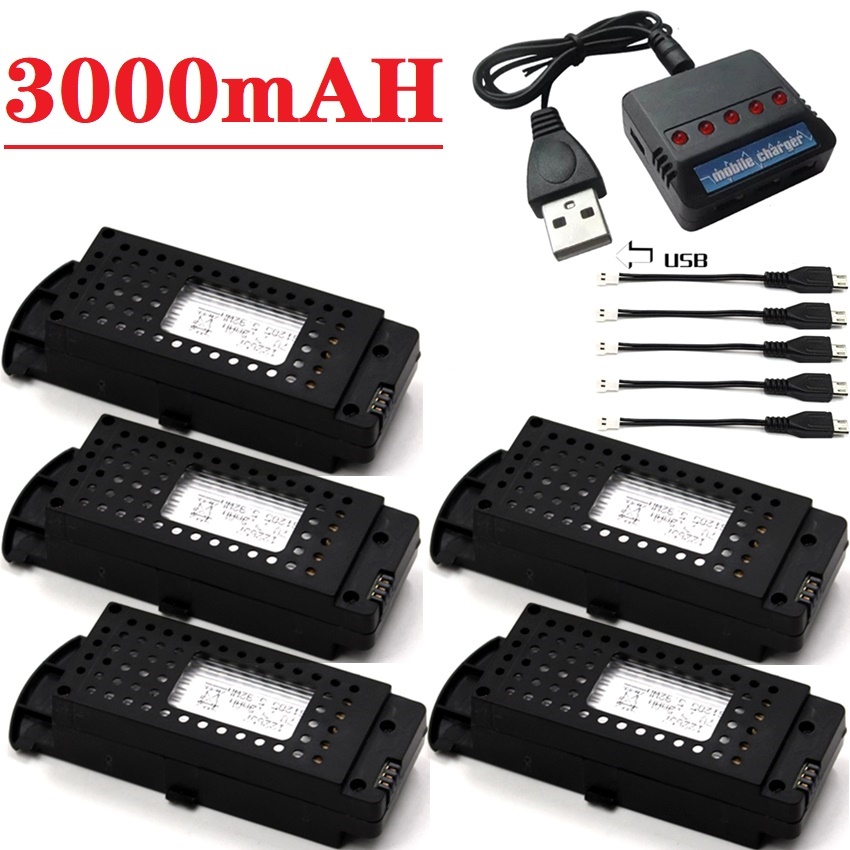 Drone Battery Li-Ion - Bateria Q6 para Drones 3.7V 3000mAh