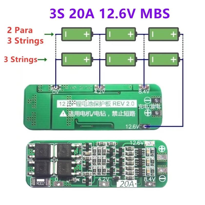 Drone Battery 3S - Placa de Proteção para Carregamento de