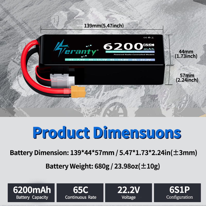 Bateria Lipo TERANTY 6S 6200mA - Drone Battery 6S avaliação e preço
