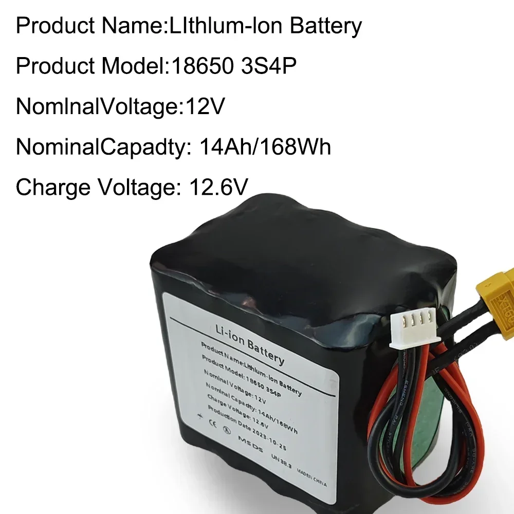 Bateria 12V 14000mAh 3S4P para - Drone Battery Bag avaliação e preço
