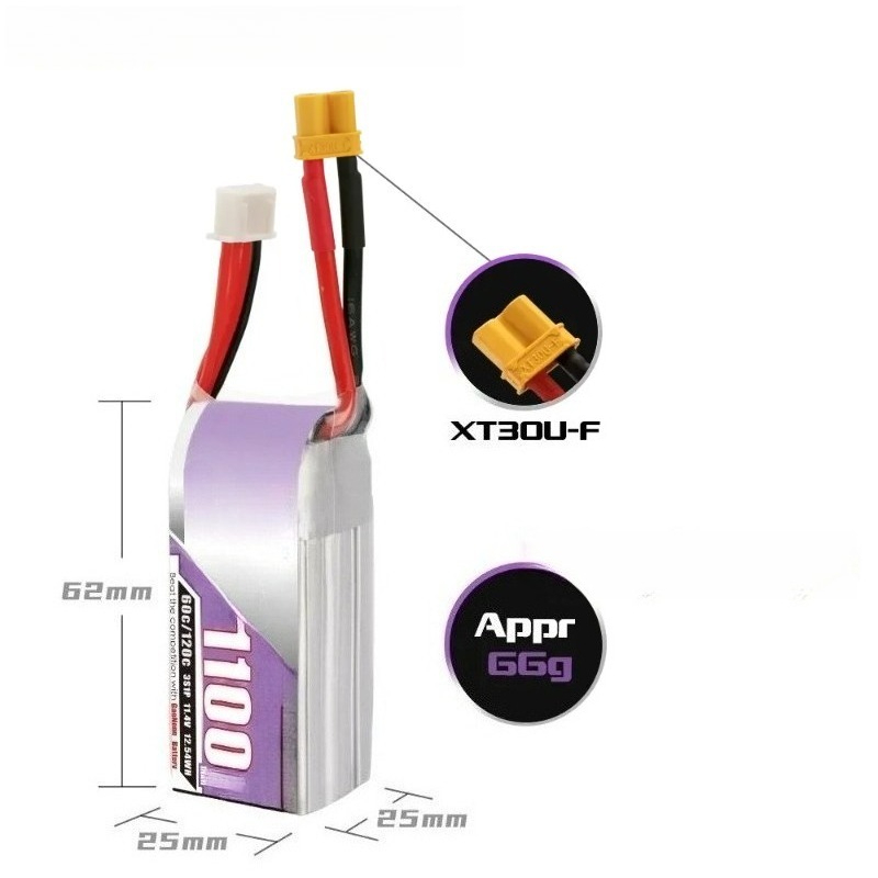 Bateria Lipo 3S 1100mAh 60C/12 - Drone Battery 3S avaliação e preço
