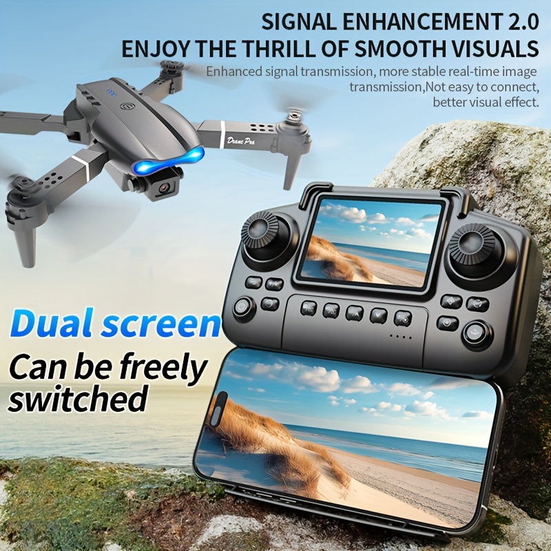 Drone dobrável E99 PRO MAX com - Drone Battery Box avaliação e preço